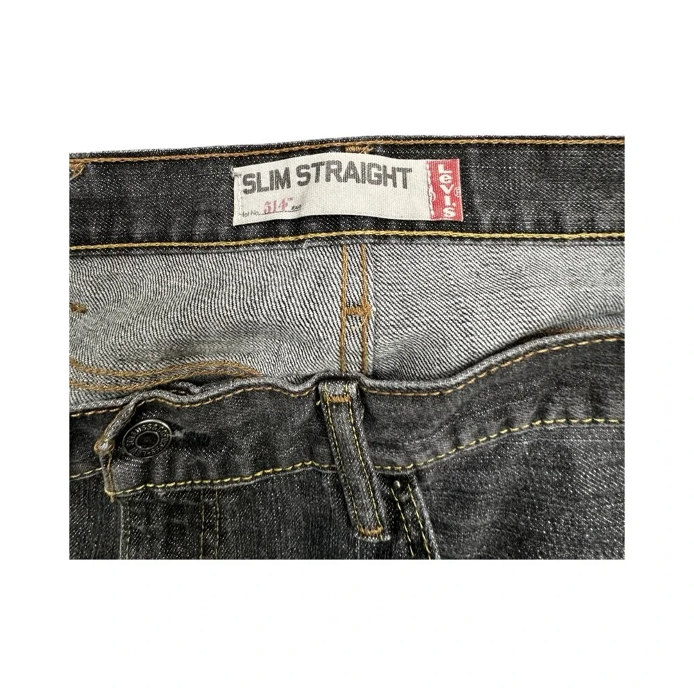 Levi's Jeans Mens 38x30 Gray 514 Slim Straight Denim Pants Classic Casual Cotton